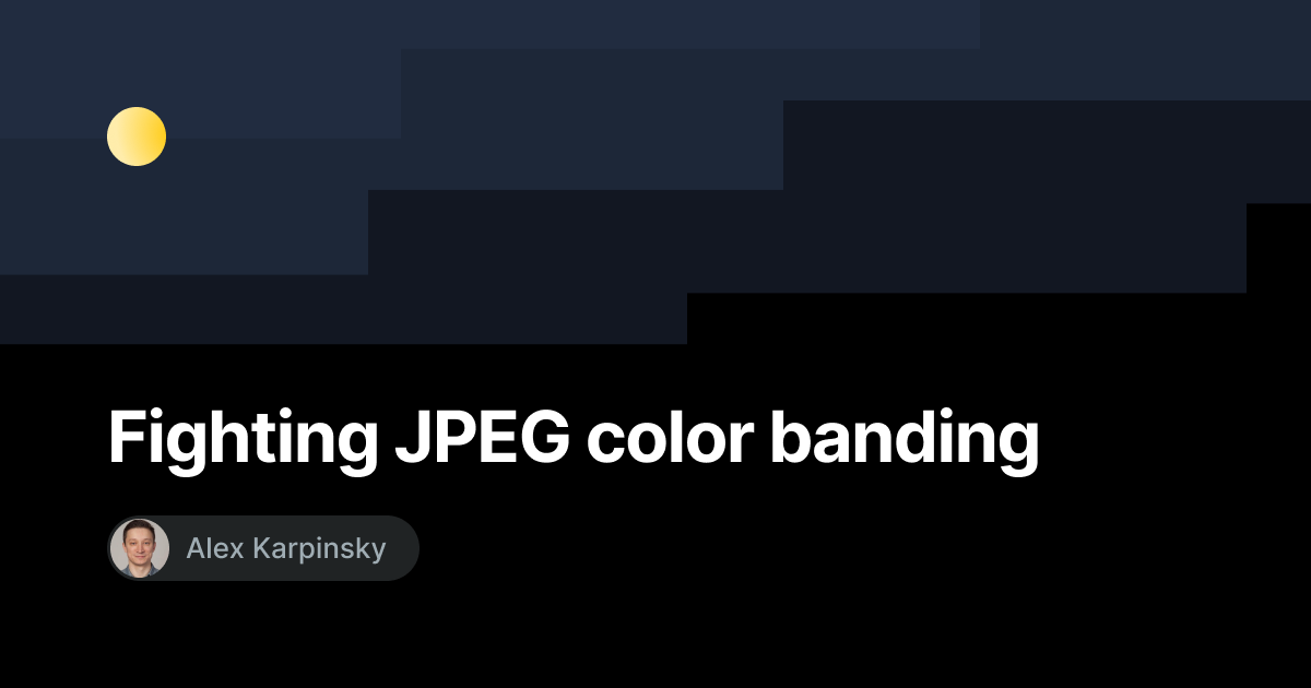 Fighting JPEG color banding