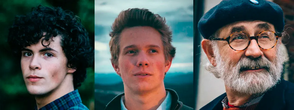 Compound image with three faces