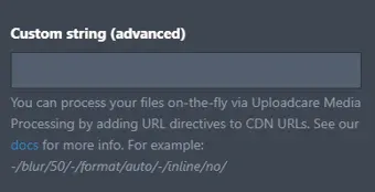 Add custom string