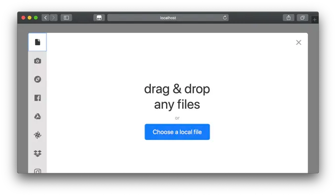 Uploadcare jQuery File Uploader Button