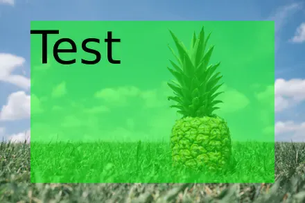 Text in top-left corner of allocated area
